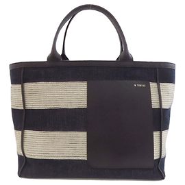Bolsa Tote Border Valextra em lona