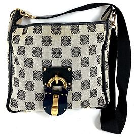 Borsa a spalla con logo vintage a lucchetto Loewe