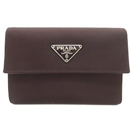 Prada Dunkelbraune Bi-Fold-Geldbörse