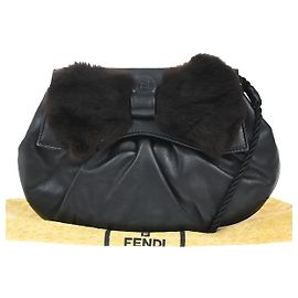 Borsa a spalla vintage Fendi in pelle