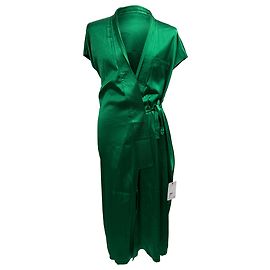 Vestido Midi Wrap Judo Balenciaga en Acetato Verde