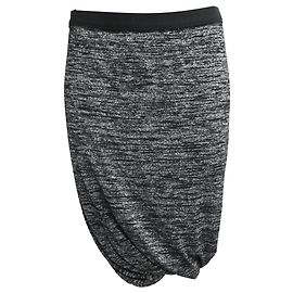 Falda Mini T Alexander Wang Torcida en Rayón Gris
