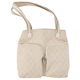 Borsa Tote Gucci Double Pocket in canvas GG e pelle Small