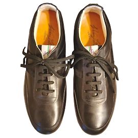 – Sneakers in Vitello Nero – Silvano Lattanzi – Misura 8UK