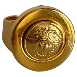 Bague Versace Medusa en métal doré