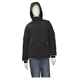 Canada Goose Giacca Parka in Piuma per Giovani Nera con Cappuccio Programma Artico Taglia L 14-16