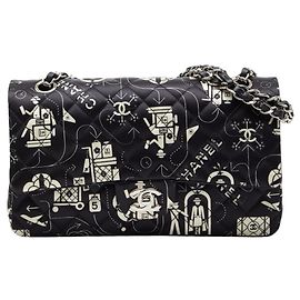 Borsa a Spalla Chanel Airline Matelassé 25 Double Flap con Catena