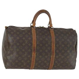 LOUIS VUITTON Bolsa Boston Monogram Keepall 50 M41426 LV Auth 169807