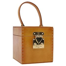 LOUIS VUITTON Pochette Cosmetica Monogram Vernis Bleecker Beige M91002 Auth 173240