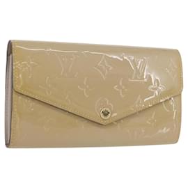 LOUIS VUITTON Vernis Portefeiulle Sarah Long Wallet Beige M90407 LV Auth ki6451V - Louis Vuitton