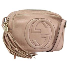 Bolsa de Ombro de Couro Rosa Dourado GUCCI 308364 Auth 172086A