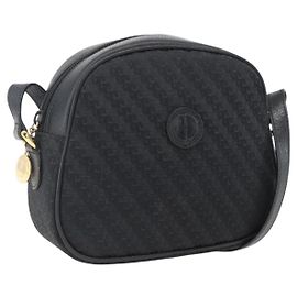 Borsa a Spalla GUCCI in Tela e Pelle Nera Dorata 007 115 0175 Auth 173582