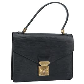 LOUIS VUITTON Borsa a Mano Epi Concorde Nera M52132 LV Auth 172148