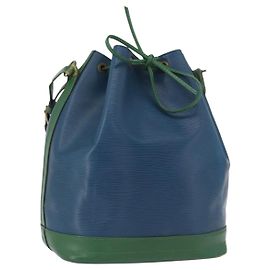 Louis Vuitton Borsa a Spalla Epi Noe Bicolore Verde Blu M44044 LV Auth 172127
