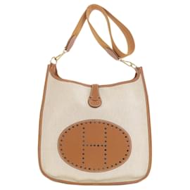 Borsa a Spalla Hermès Evelyne 1 GM in Tela Dorata