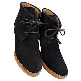 Castaner Derby in suede nero Castañer taglia 40 in ottime condizioni suola in crepe naturale