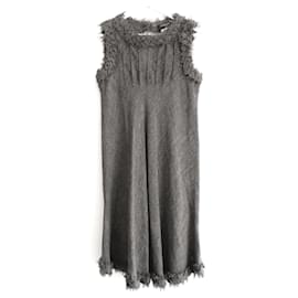 Chanel Kleid aus Leinen und Alpaka mit Origami-Besatz Herbst 2010