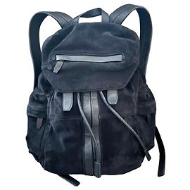 Alexander Wang Marti Rucksack aus schwarzem Wildleder und Leder