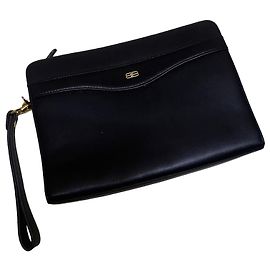 Borsa Clutch BB in pelle nera Balenciaga