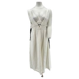 Autre Marque VRG GRL Weißes Leinenkleid