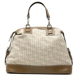 Céline Borsa a mano in tela Macadam Celine marrone