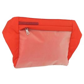 Borsa sportiva Prada in nylon arancione e argento autentica 172265