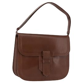 Schultertasche aus braunem Leder Auth Saint Laurent 172229
