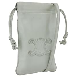 Borsa a Spalla Anagram LOEWE in Pelle Azzurra Chiara Auth ka2596