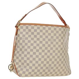 LOUIS VUITTON Damier Azur Delightful MM Schultertasche N41448 LV Auth 171015V