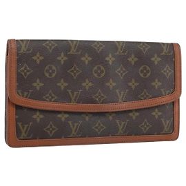 LOUIS VUITTON Pochette Damier Monogram GM Borsa Clutch M51810 Auth LV ka2610
