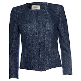 Blaue Tweed-Jacke mit Reißverschluss Isabel Marant Étoile