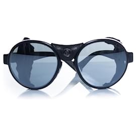 Moncler, occhiali aviator rotondi con lenti specchiate