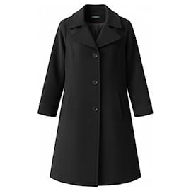 Abrigo midi de lana negro Ralph Lauren mujer