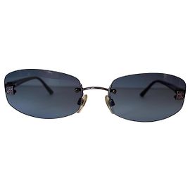 Occhiali da sole Chanel Blue Silver Rimless 4067 Argento Blu