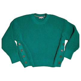 Tommy Hilfiger Grüner Pullover mit Knöpfen