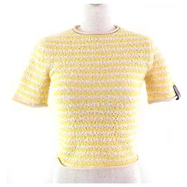 Top in nylon a maglia con maniche corte stropicciate Louis Vuitton