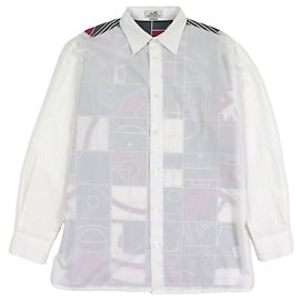 Camisa de algodão gigante Mosaic da Hermès