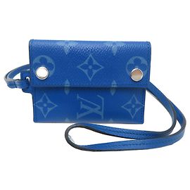 Louis Vuitton Coin Purse in Blue Taiga Rama