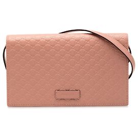Portafoglio Gucci Microguccissima Rosa con Tracolla
