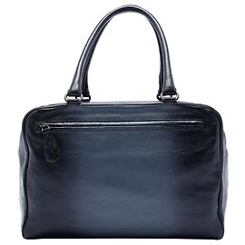 Sac à main Bottega Veneta Brera en cuir de chèvre madras sfumato bleu moyen