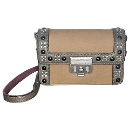 Borsa a tracolla Marc by Marc Jacobs in tela e pelle con borchie