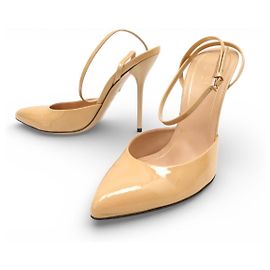 NEUE GUCCI-SCHUHE 284147 RIEGELPUMPS AUS PATENTLEDER 37.5 38.5 FR