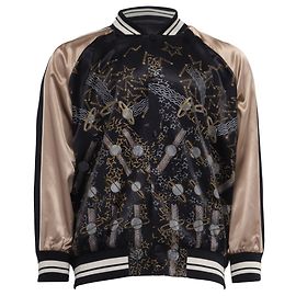 Giacca Bomber Stampata Valentino Garavani x Zandra Rhodes in Viscosa Multicolore