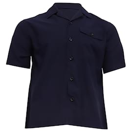 Camicia Button-Down Ami in Viscosa Blu Navy