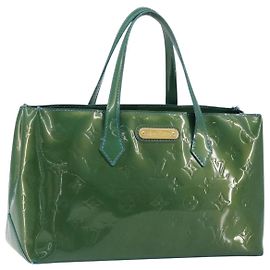 LOUIS VUITTON Borsa a Mano Vernis Wilshire PM Blu Galattico M93646 LV Auth 172120