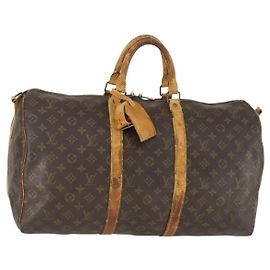 LOUIS VUITTON Monogram Keepall Bandouliere 50 Borsa Boston M41416 LV Auth 169785