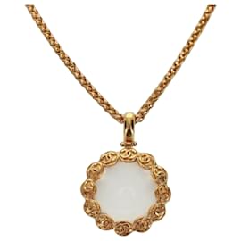 Collana Loupe CHANEL metallo Oro CC Auth 133226V