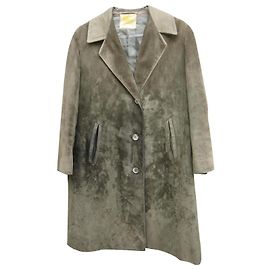 Abrigo Burberry Paris de ante verde oliva