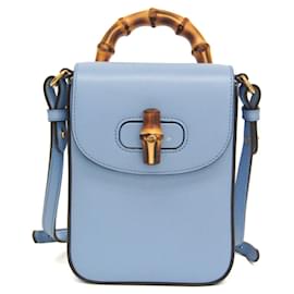 Zaino in pelle Gucci Bamboo, borsa a mano, borsa a spalla