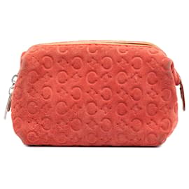 Celine Orange C Macadam Suede Pouch - Céline